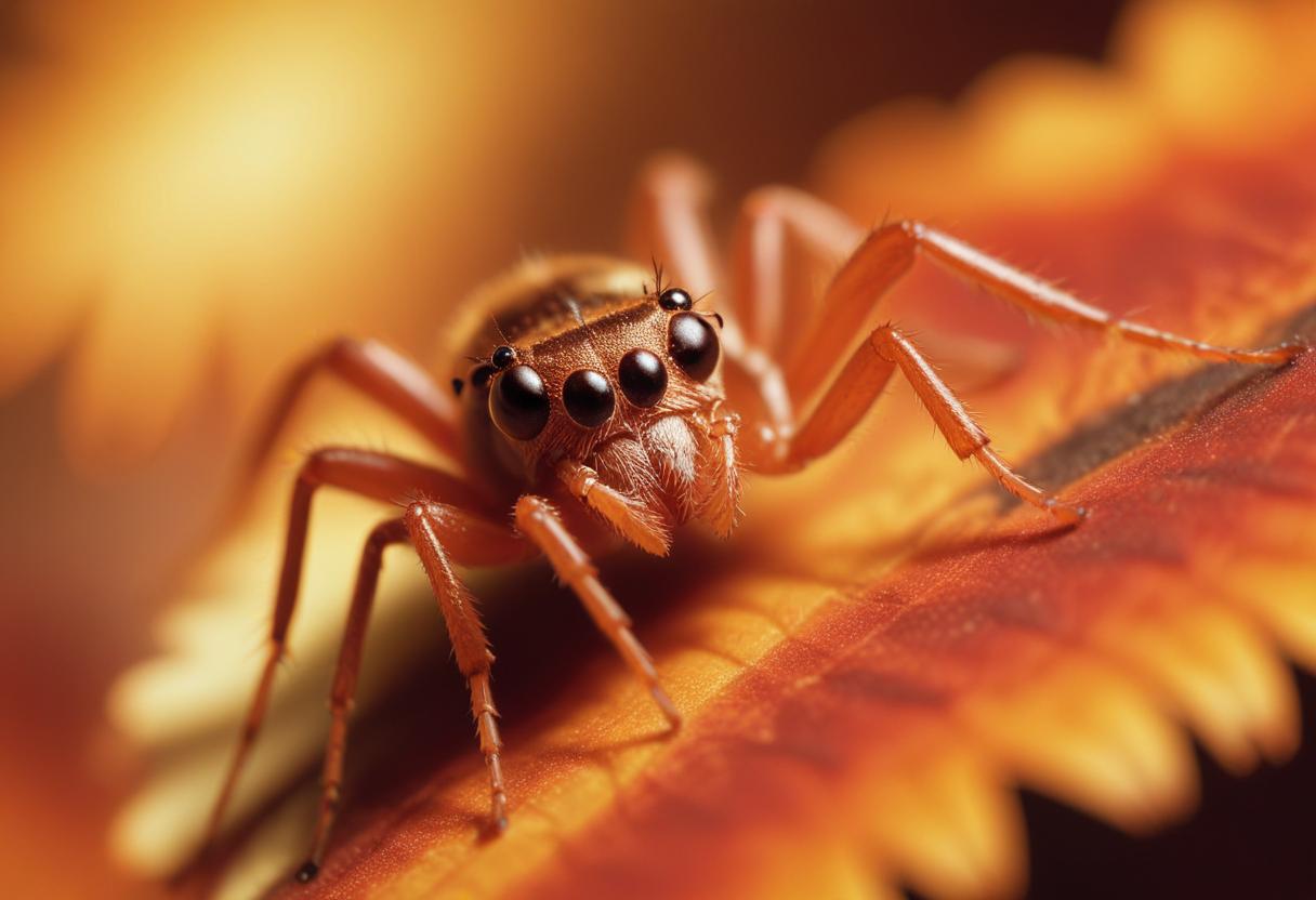 a-close-up-of-a-spider-on-a-leaf